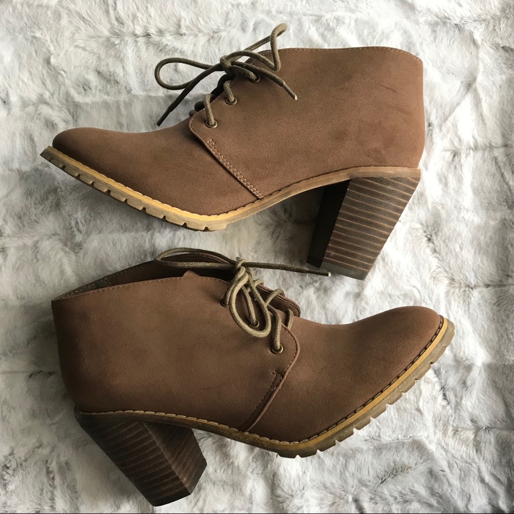 Faux Suede Ankle Booties